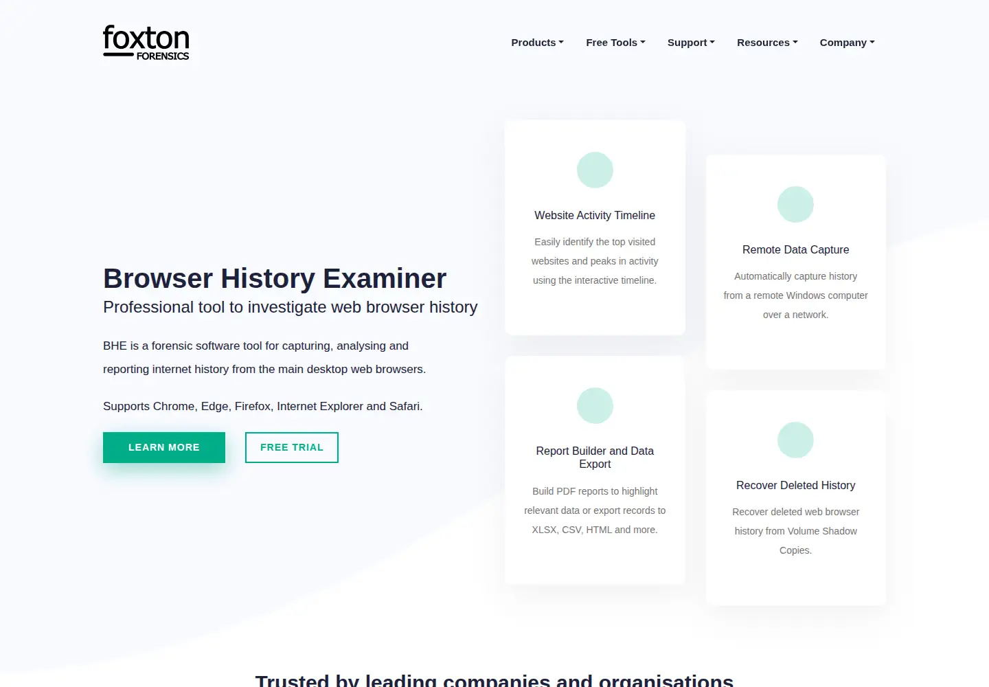 Screenshot of foxtonforensics.com