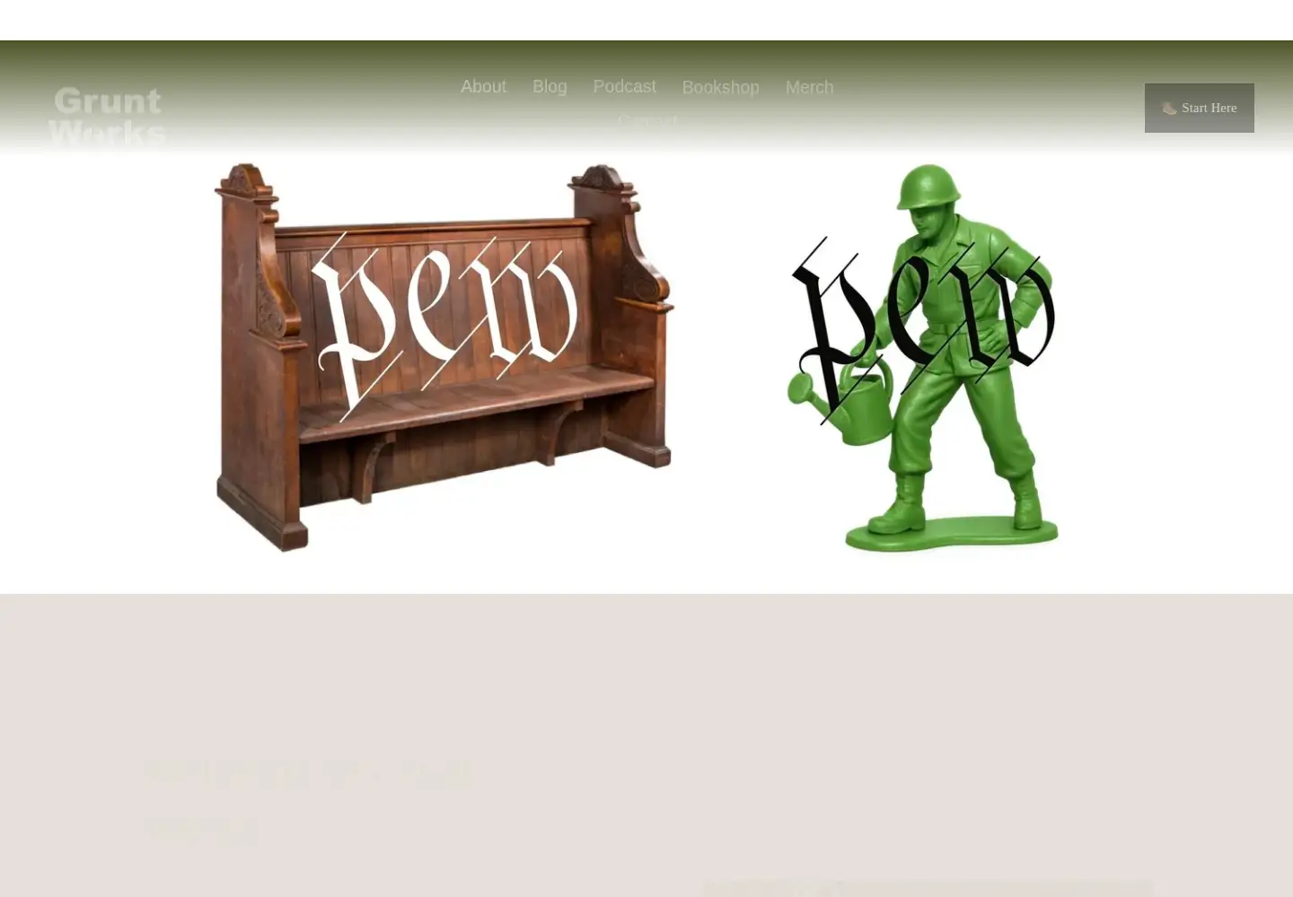 Captured homepage of pewpewhq.com in the current scan