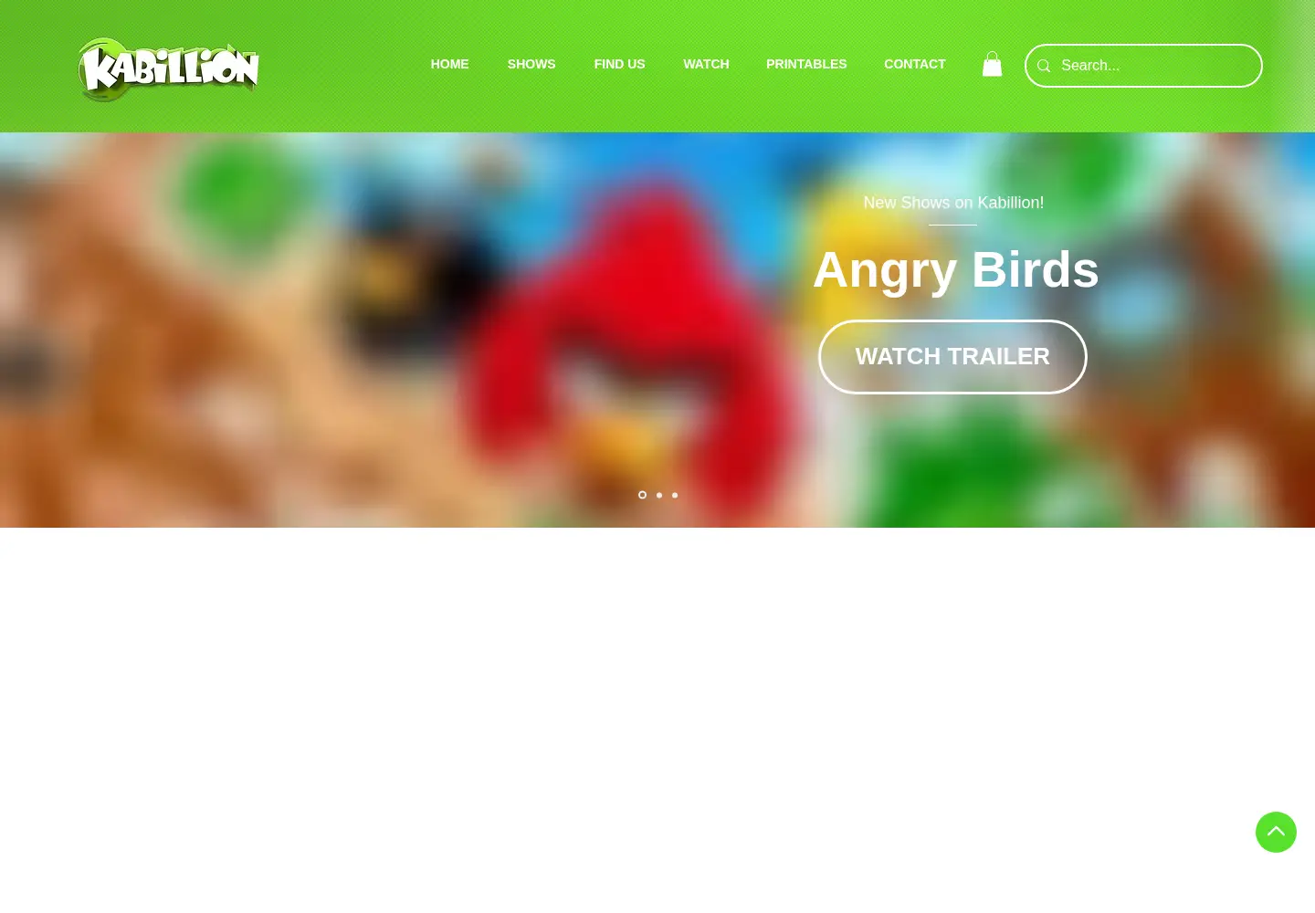 Captured homepage of kabillion.com in the current scan