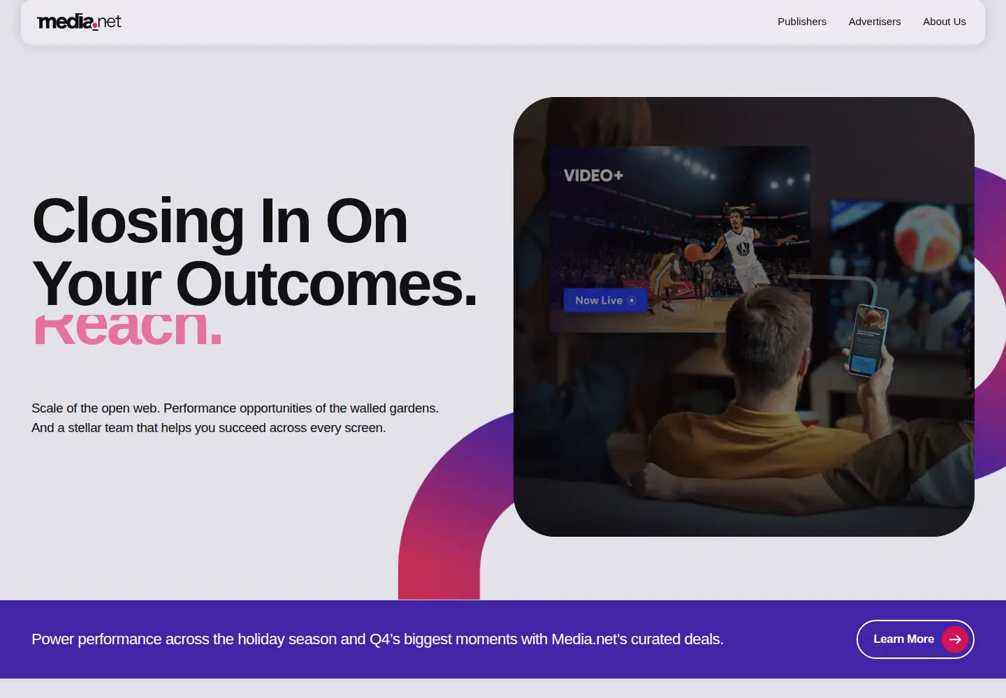 Screenshot of media.net