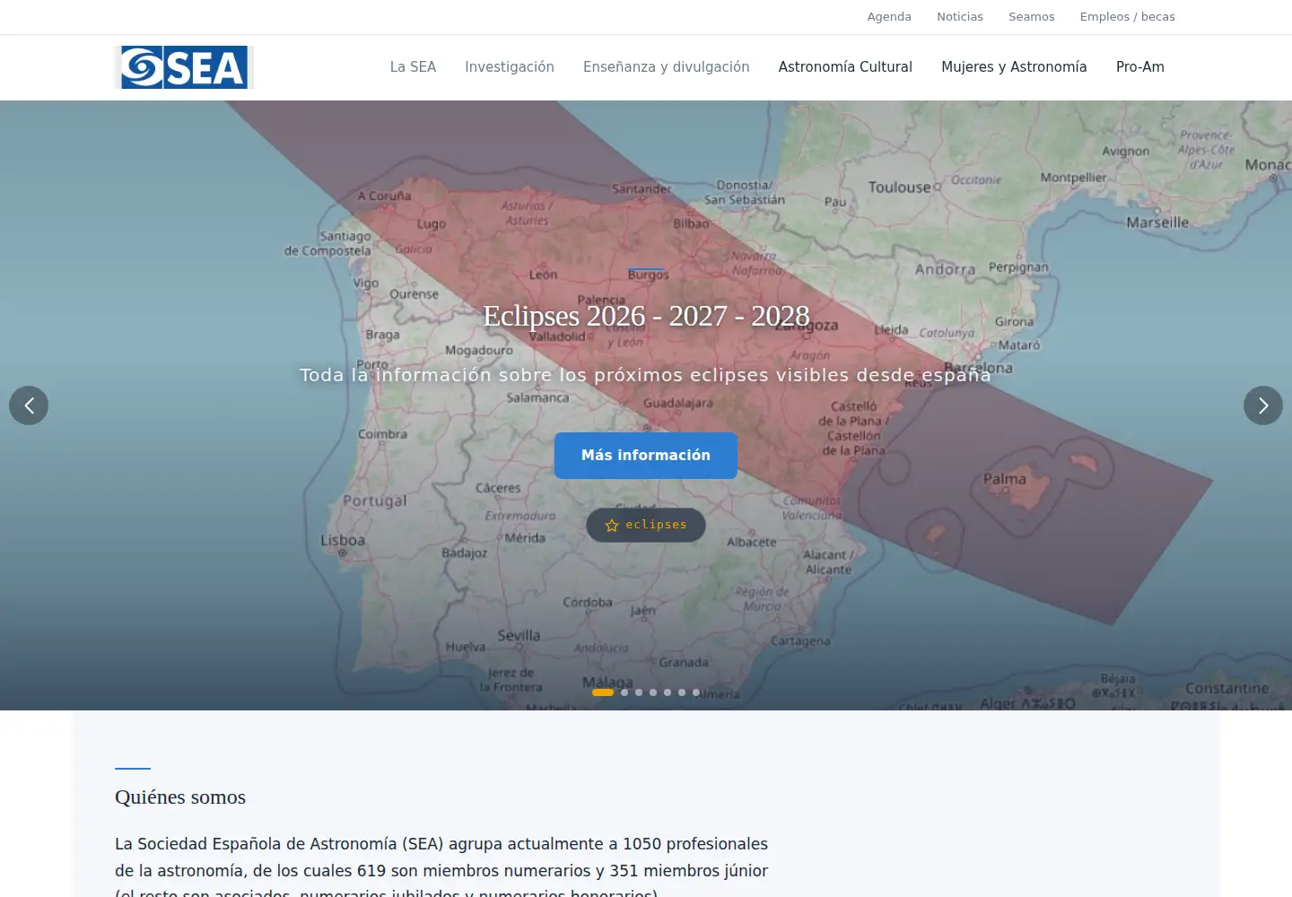 Screenshot of sea-astronomia.es