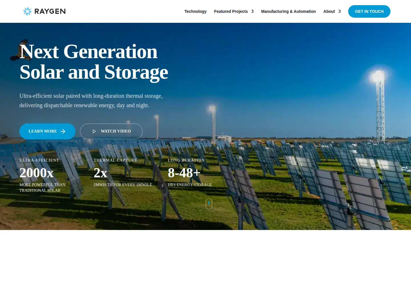 Screenshot of raygen.com