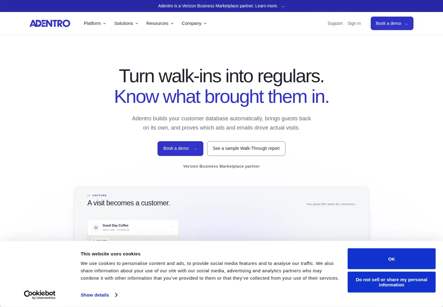Screenshot of adentro.com