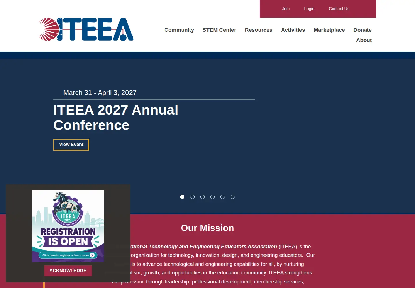 Screenshot of iteea.org