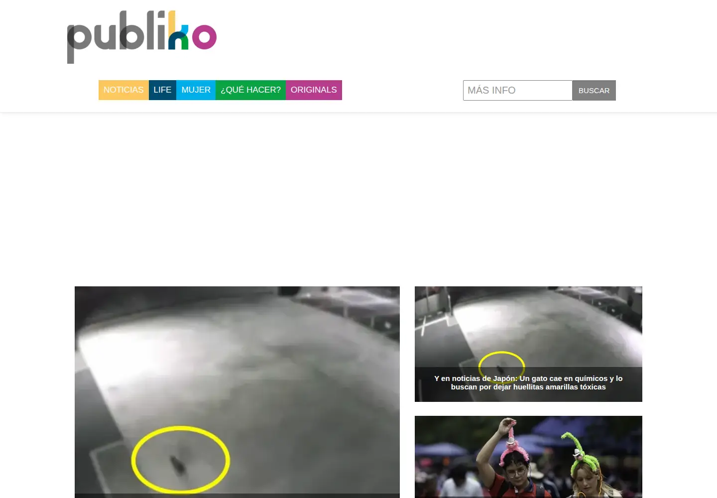 Captured homepage of publiko.mx in the current scan