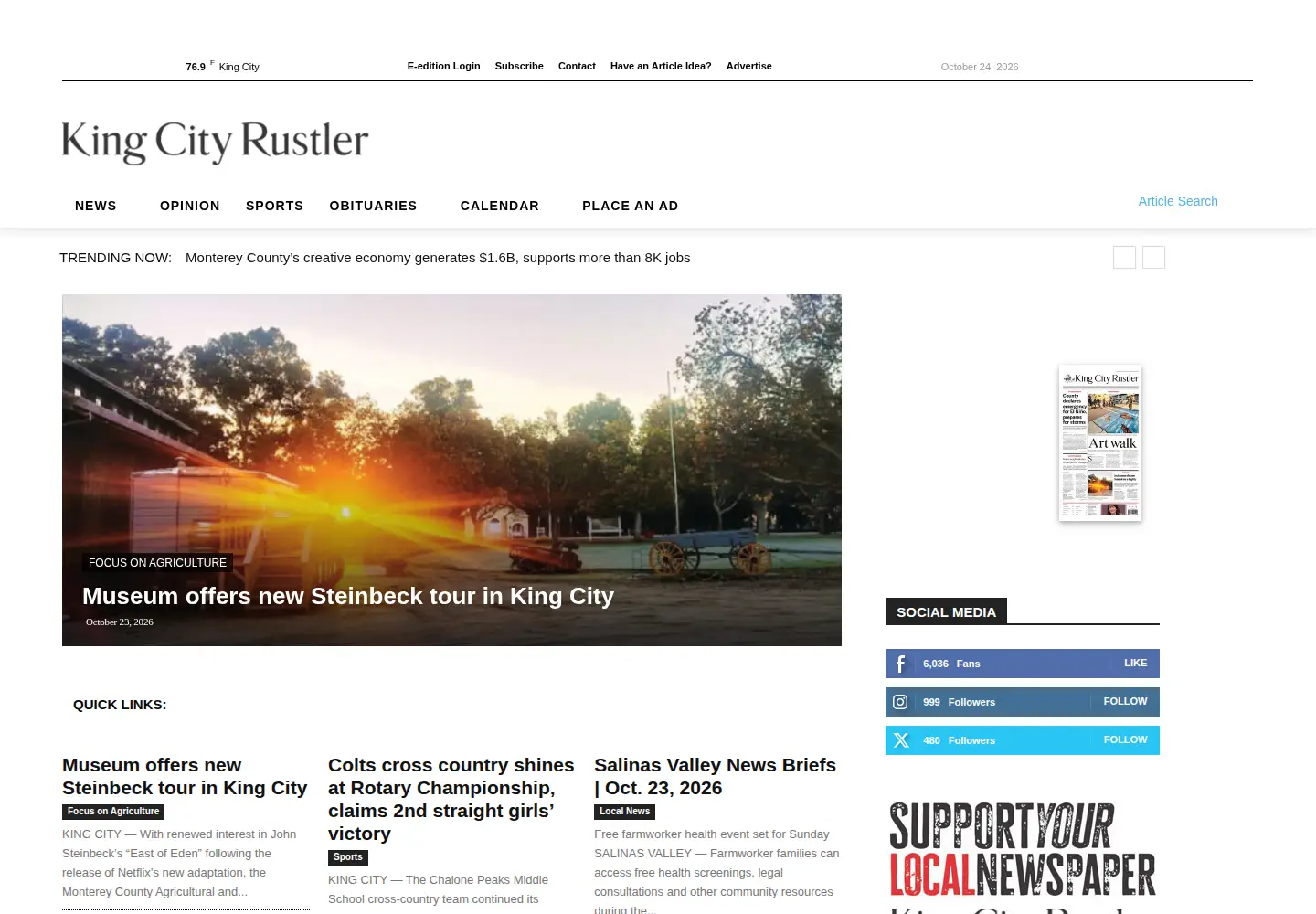 Screenshot of kingcityrustler.com