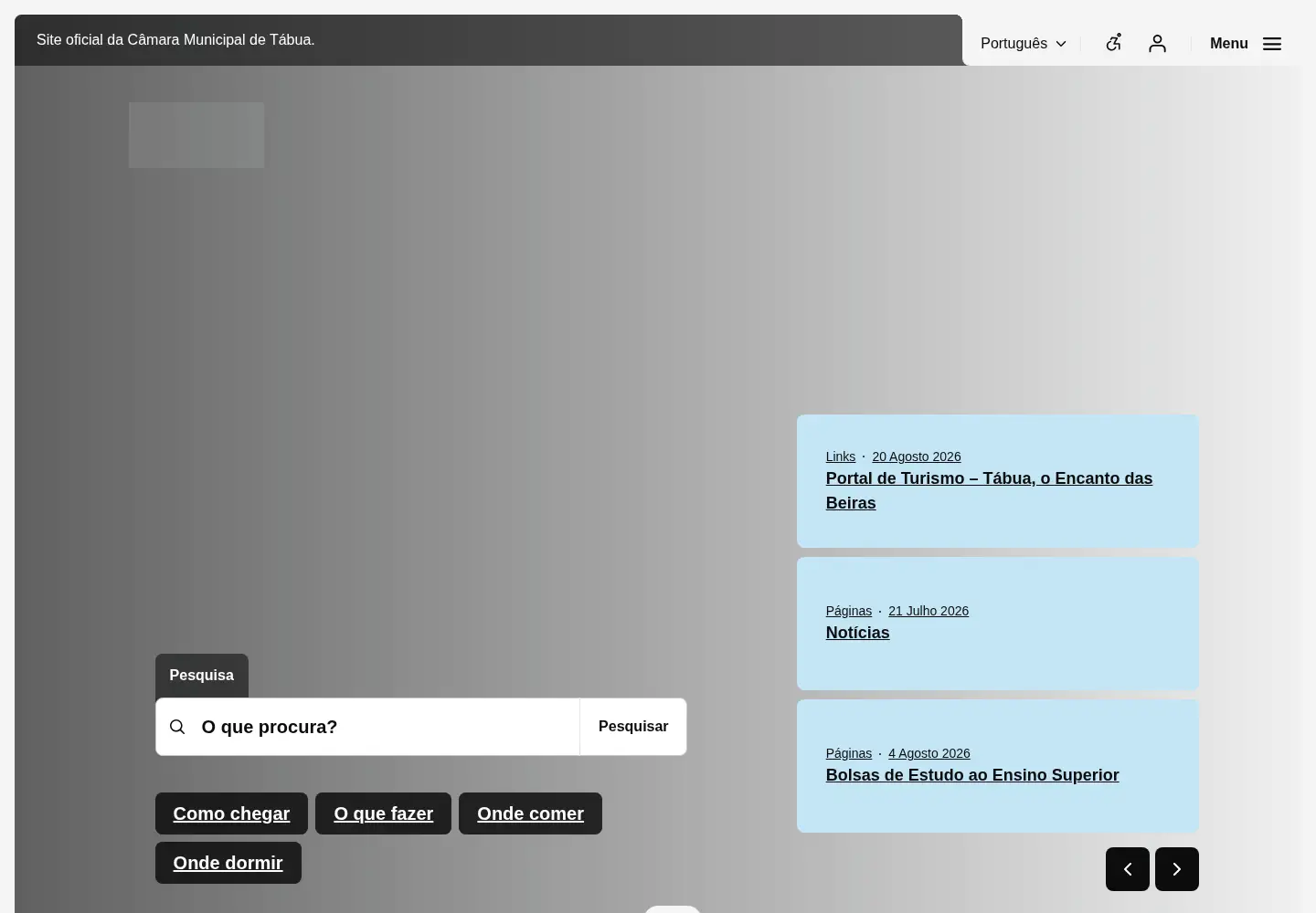 Screenshot of cm-tabua.pt