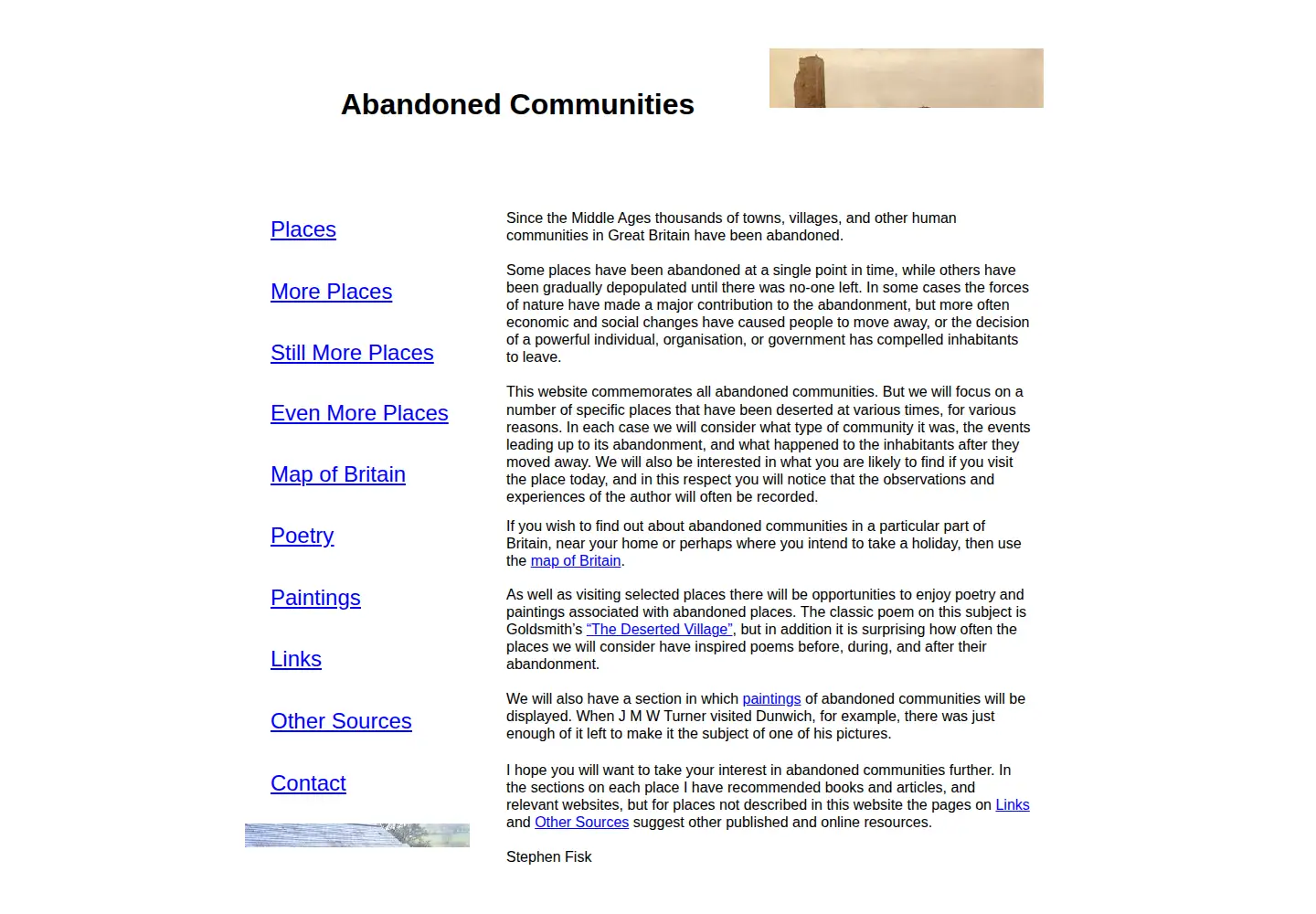 Screenshot of abandonedcommunities.co.uk