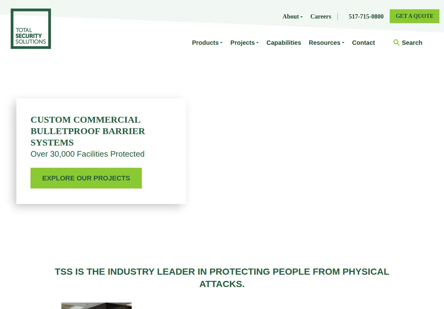 Screenshot of tssbulletproof.com