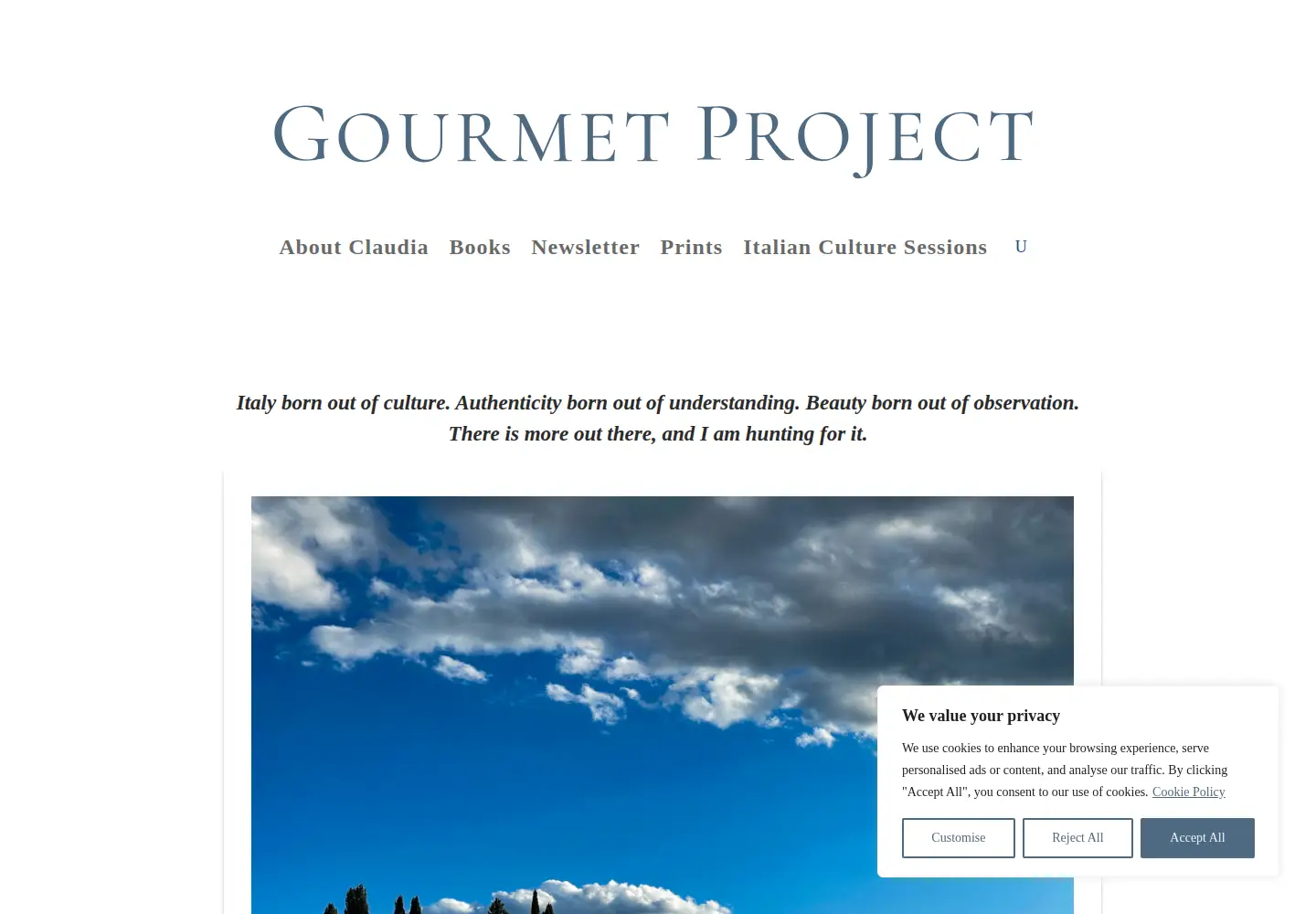Screenshot of gourmetproject.net