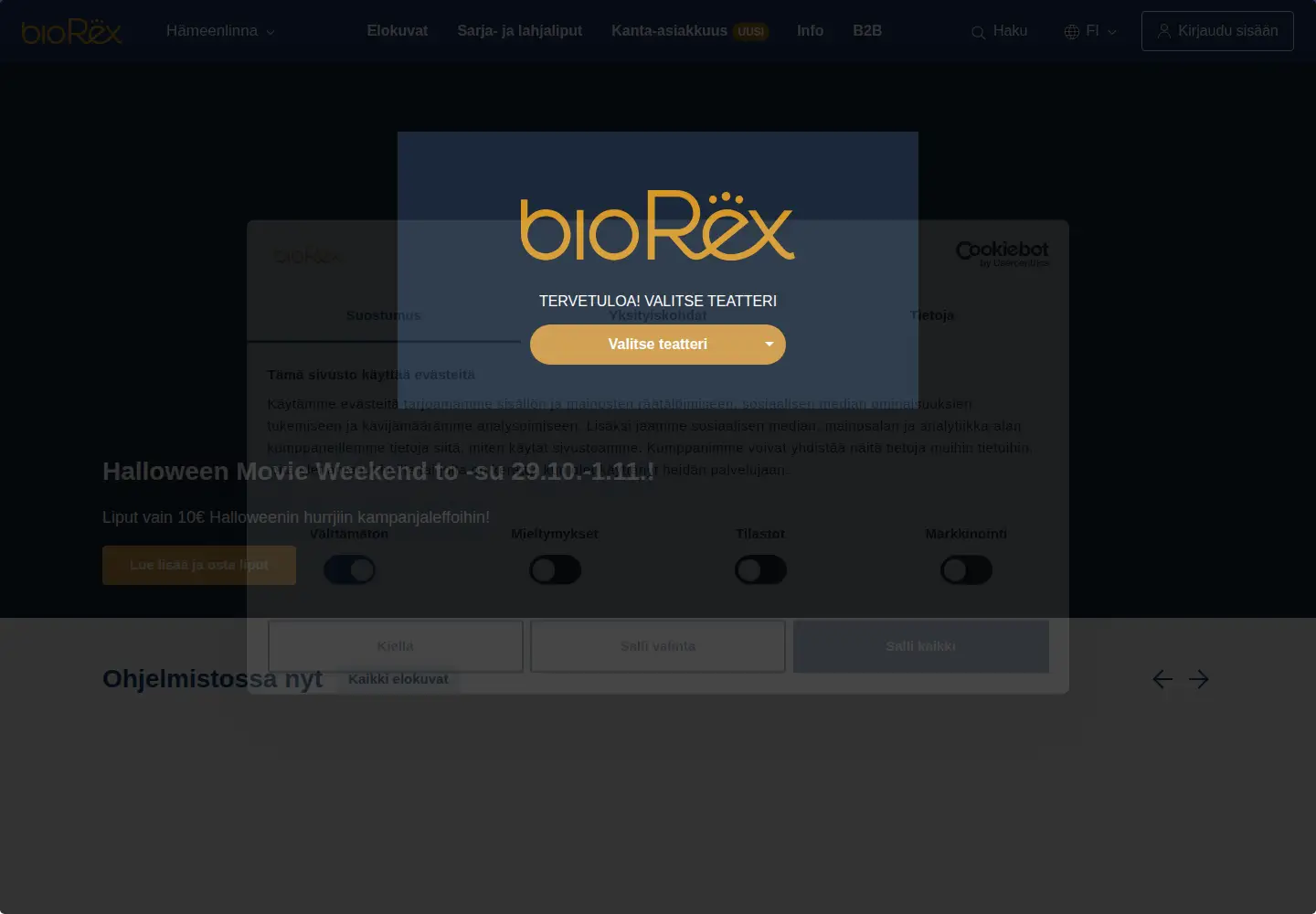 Screenshot of biorex.fi