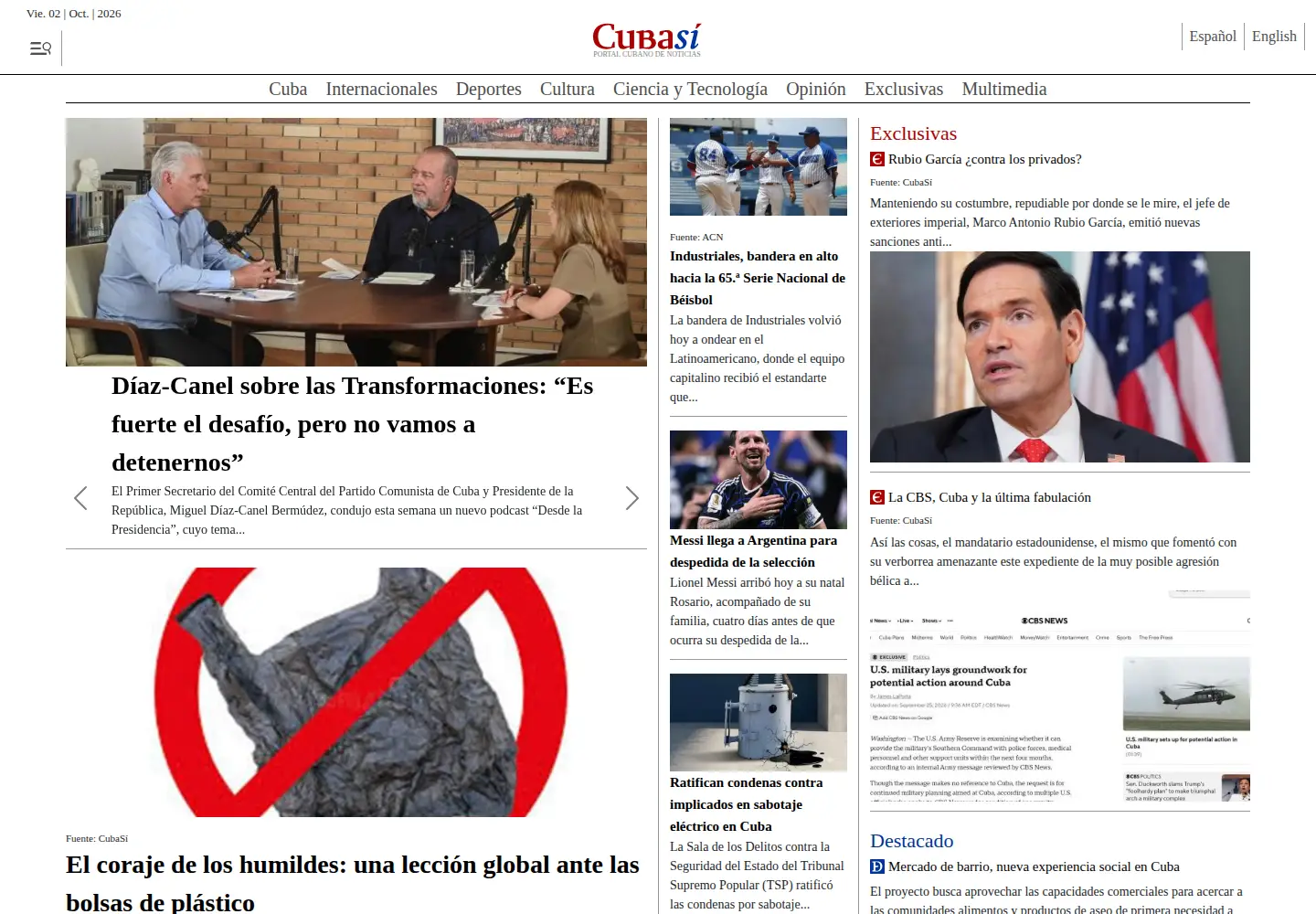 Screenshot of cubasi.cu