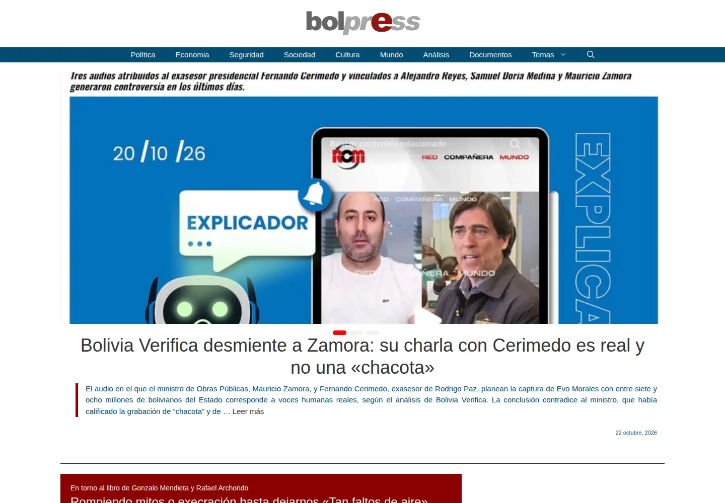 Screenshot of bolpress.com