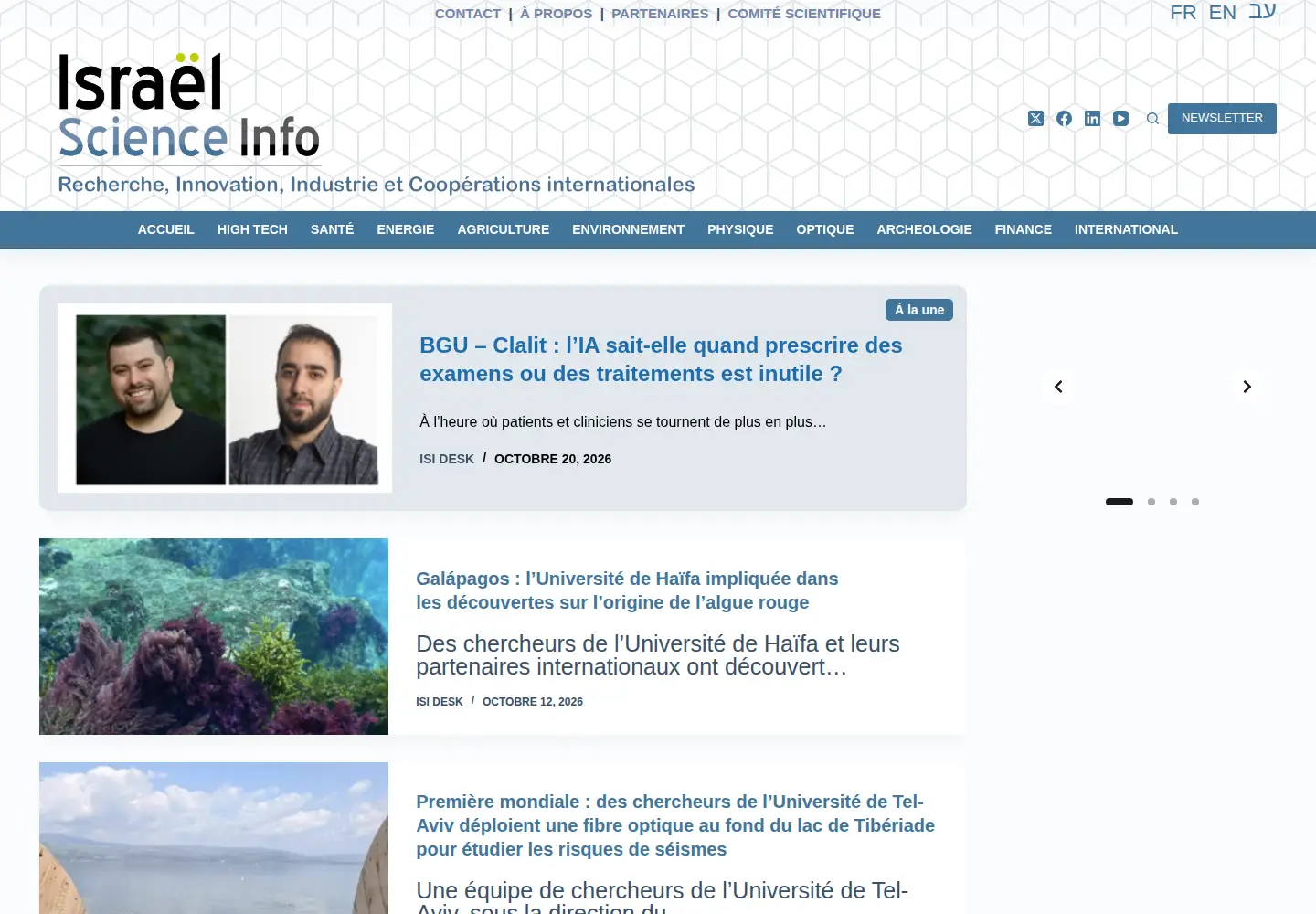 Screenshot of israelscienceinfo.com