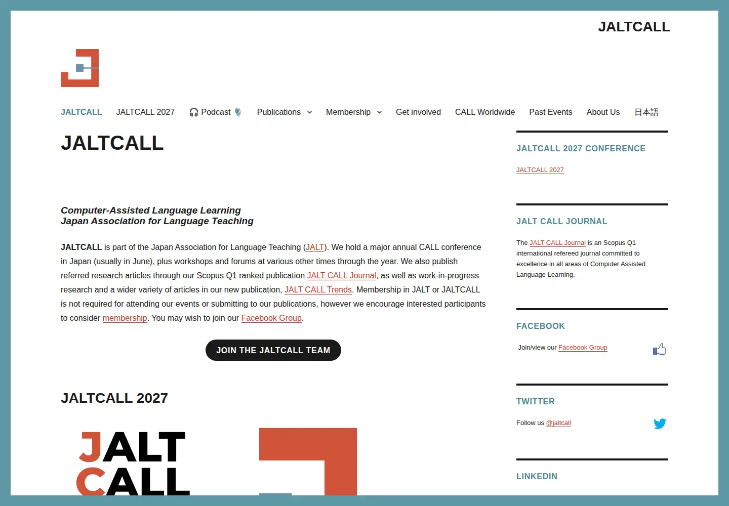 Screenshot of jaltcall.org