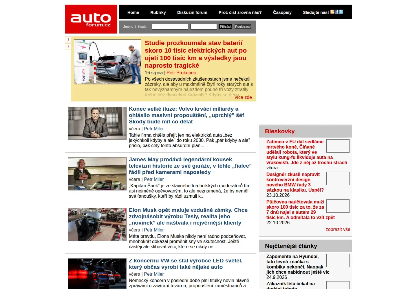 Screenshot of autoforum.cz