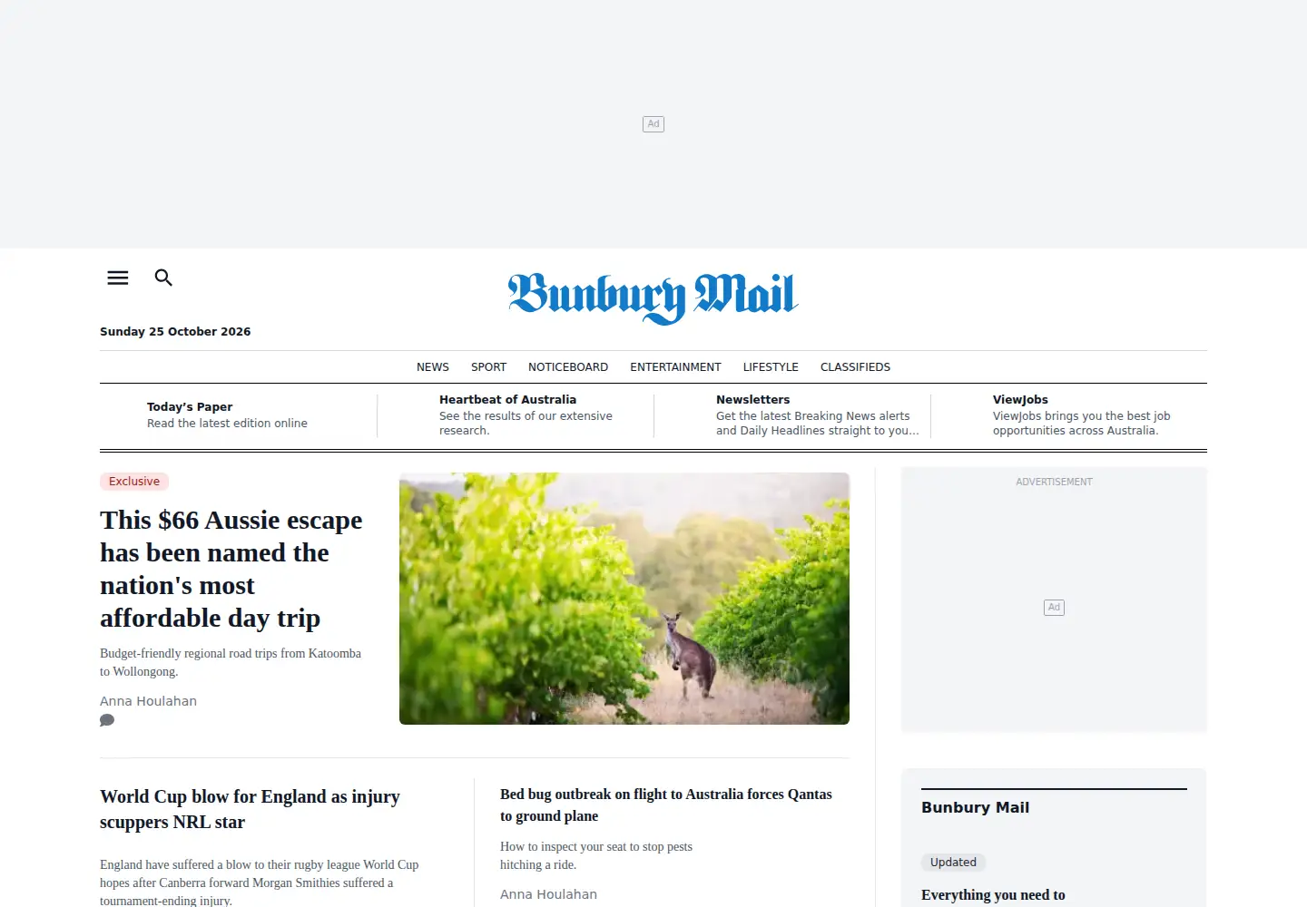 Screenshot of bunburymail.com.au