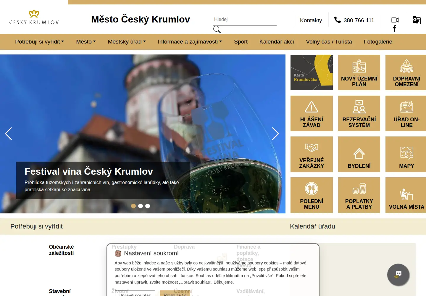 Screenshot of ckrumlov.cz