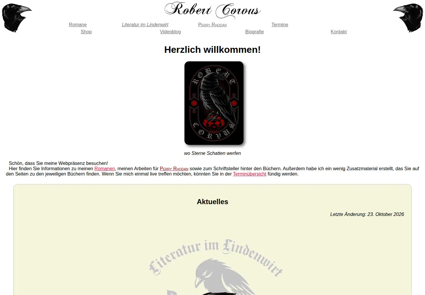 Screenshot of robertcorvus.net