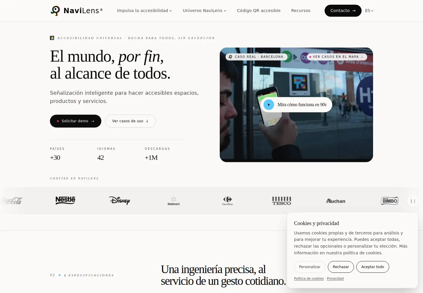 Screenshot of navilens.com