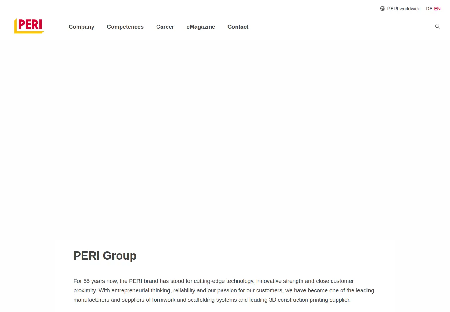 Screenshot of peri.com