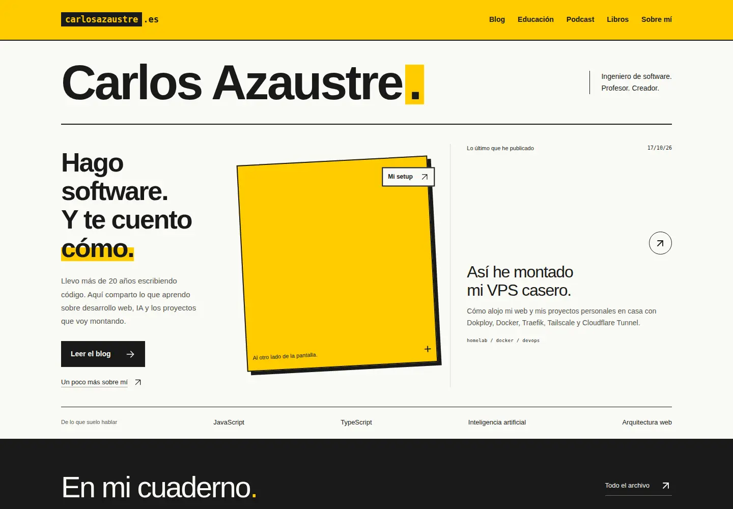 Screenshot of carlosazaustre.es