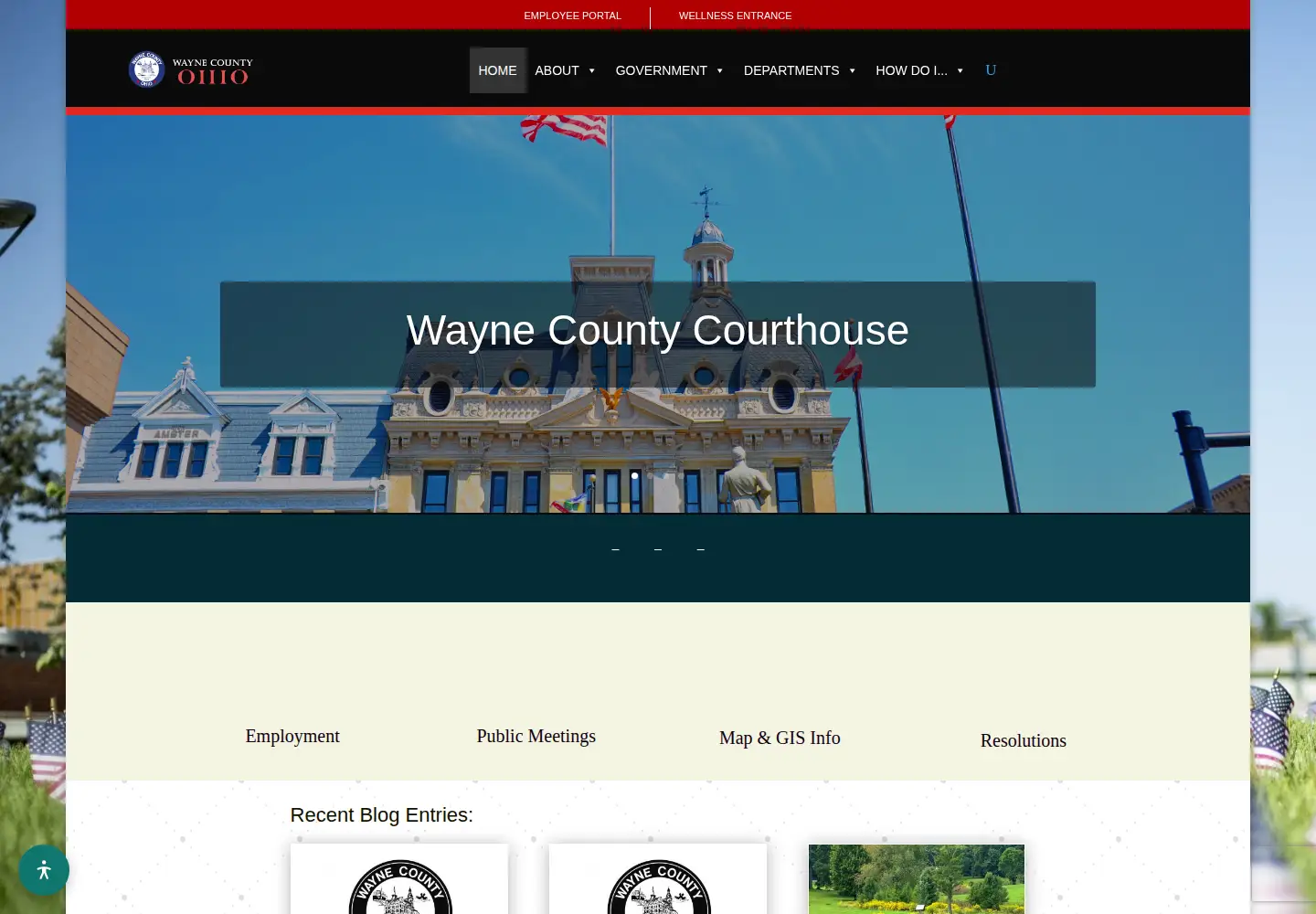 Screenshot of wayneohio.org