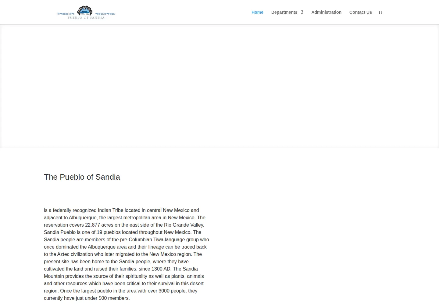 Screenshot of sandiapueblo.nsn.us
