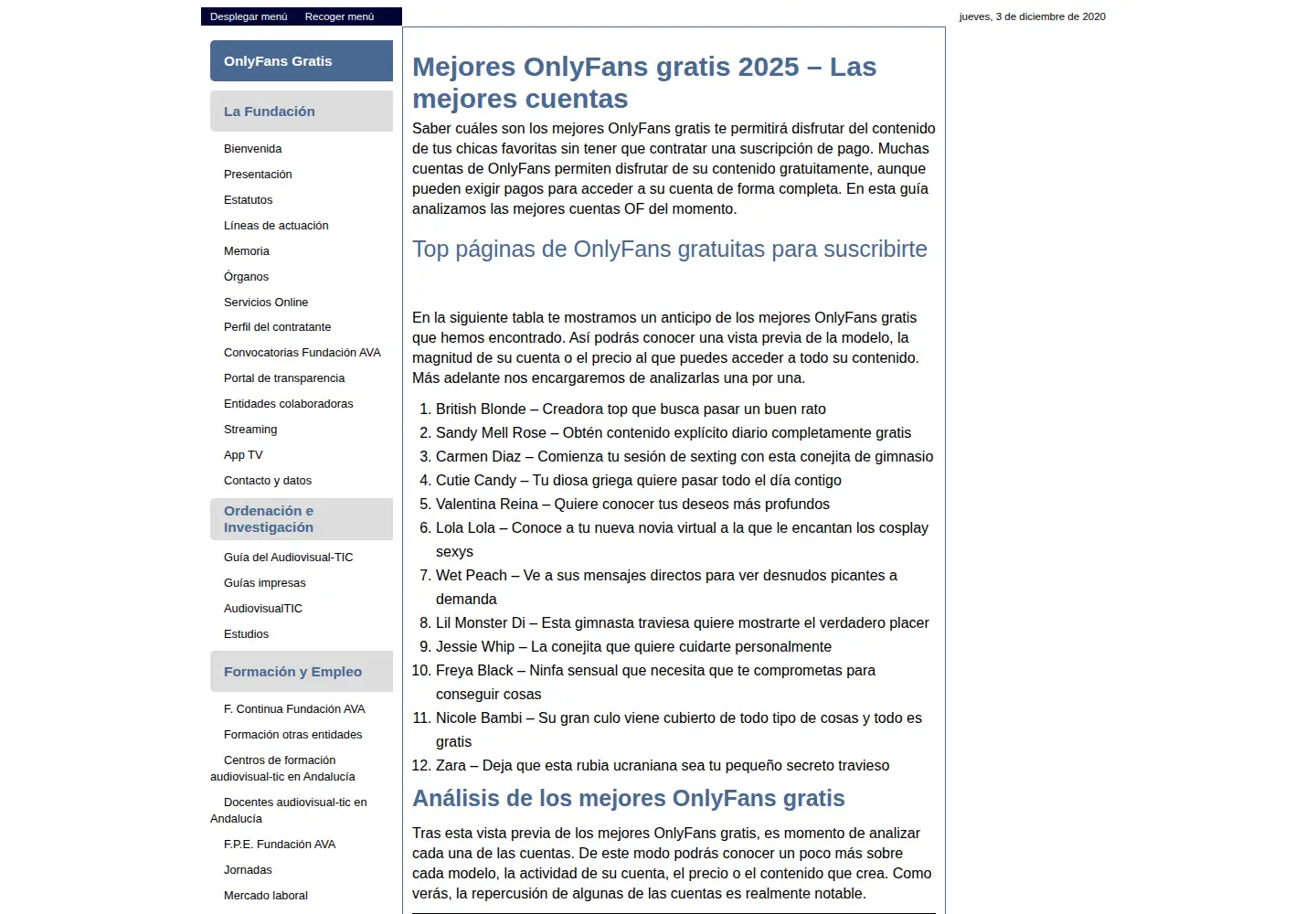 Screenshot of fundacionava.org