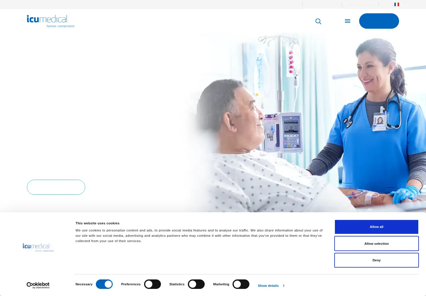 Captured homepage of icumed.com in the current scan