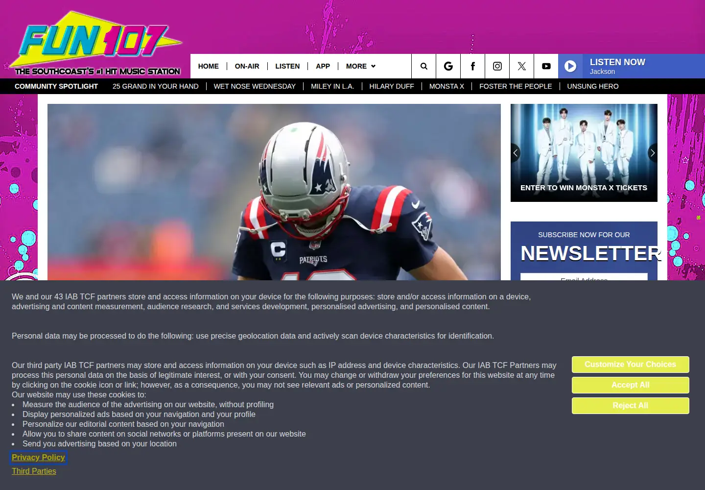 Screenshot of fun107.com