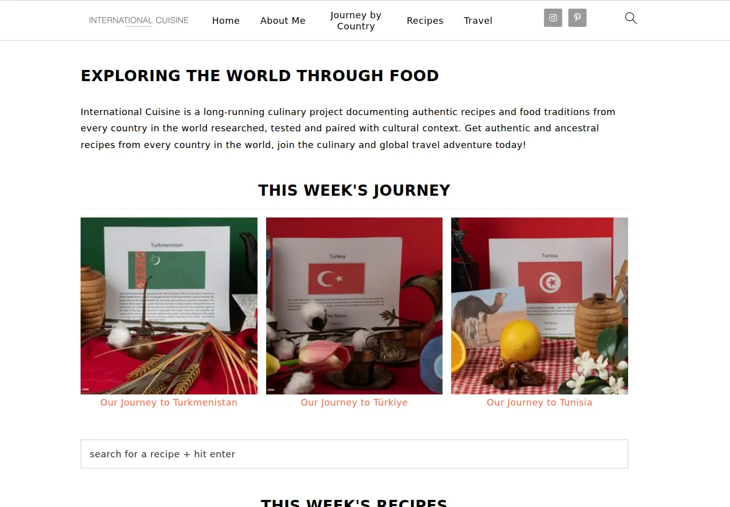 Screenshot of internationalcuisine.com