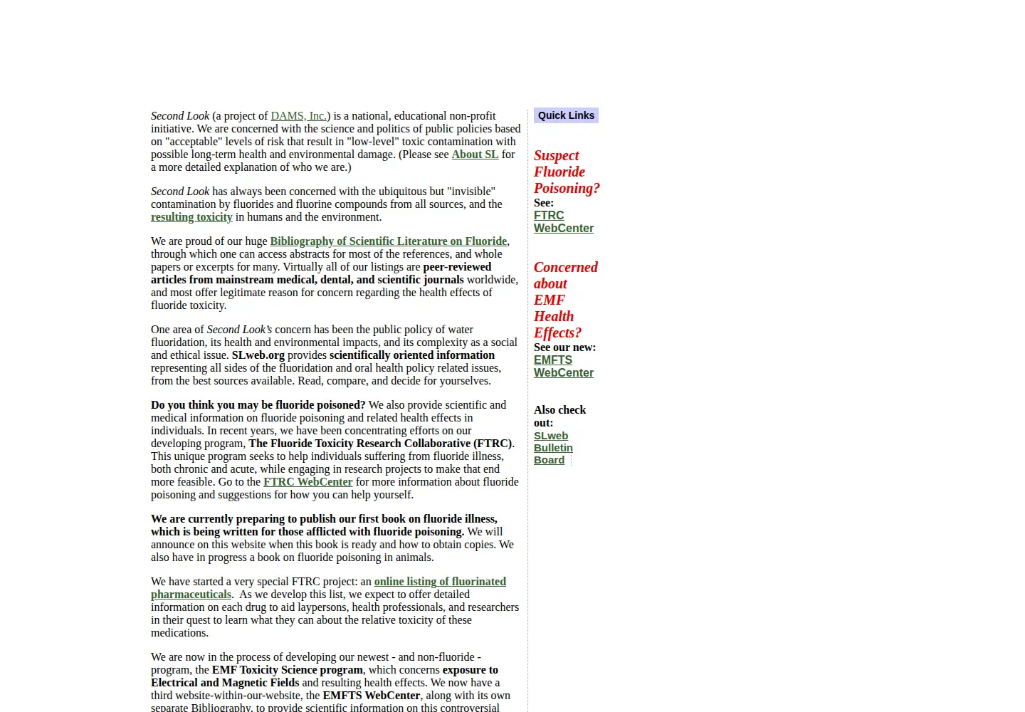 Captured homepage of slweb.org in the current scan