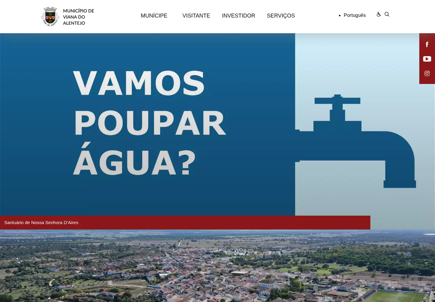 Screenshot of cm-vianadoalentejo.pt