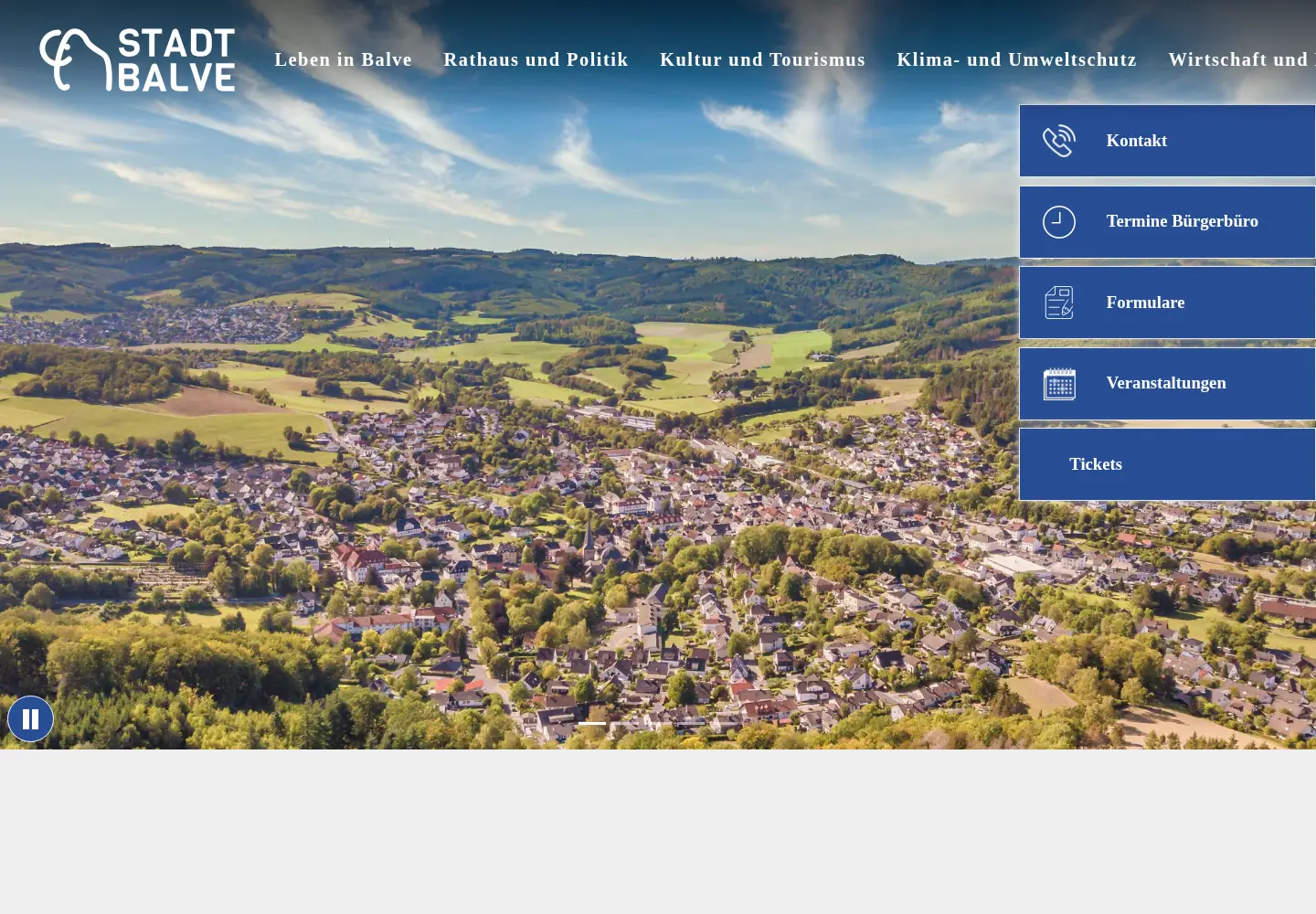Screenshot of balve.de