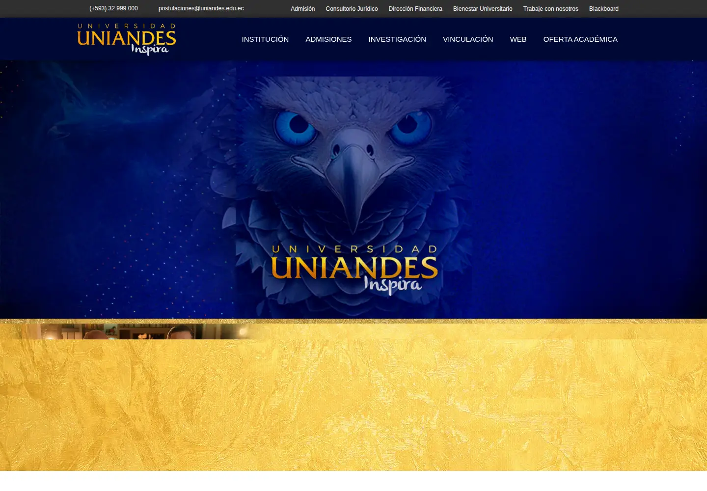 Screenshot of uniandes.edu.ec