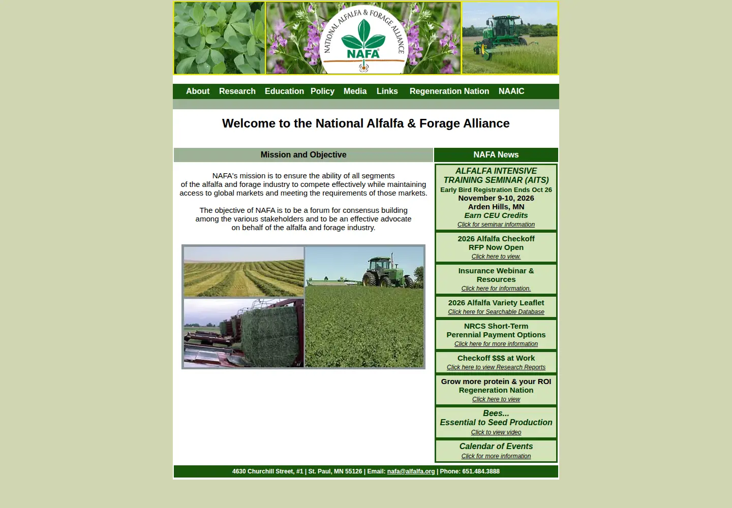 Screenshot of alfalfa.org