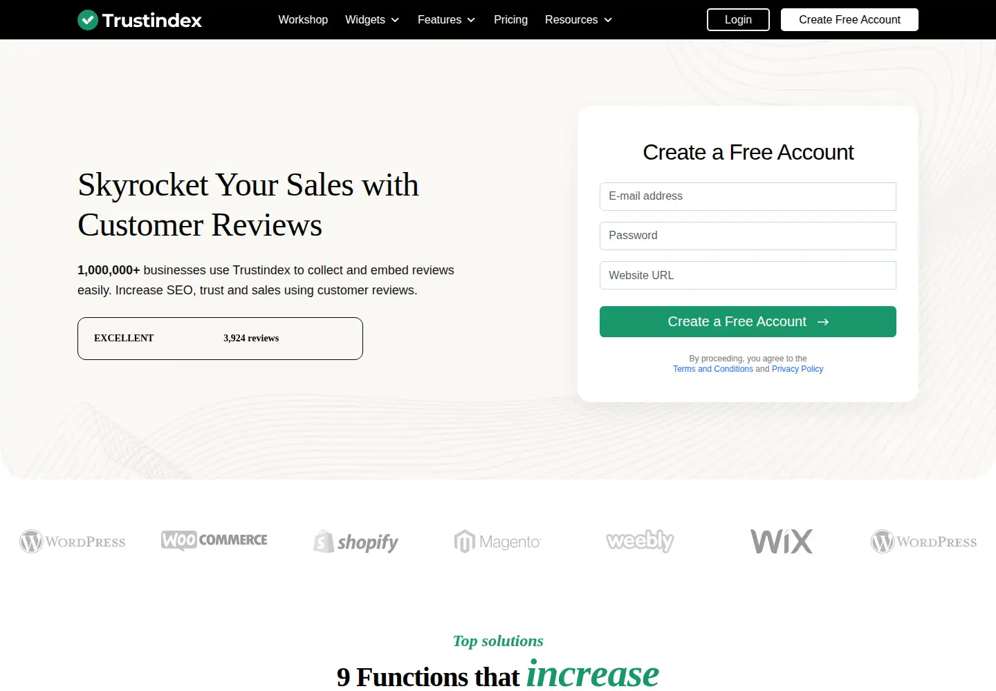 Screenshot of trustindex.io