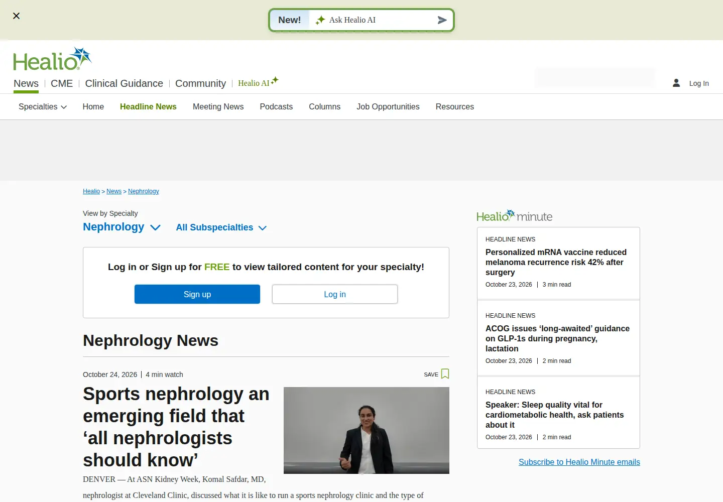 Screenshot of nephrologynews.com
