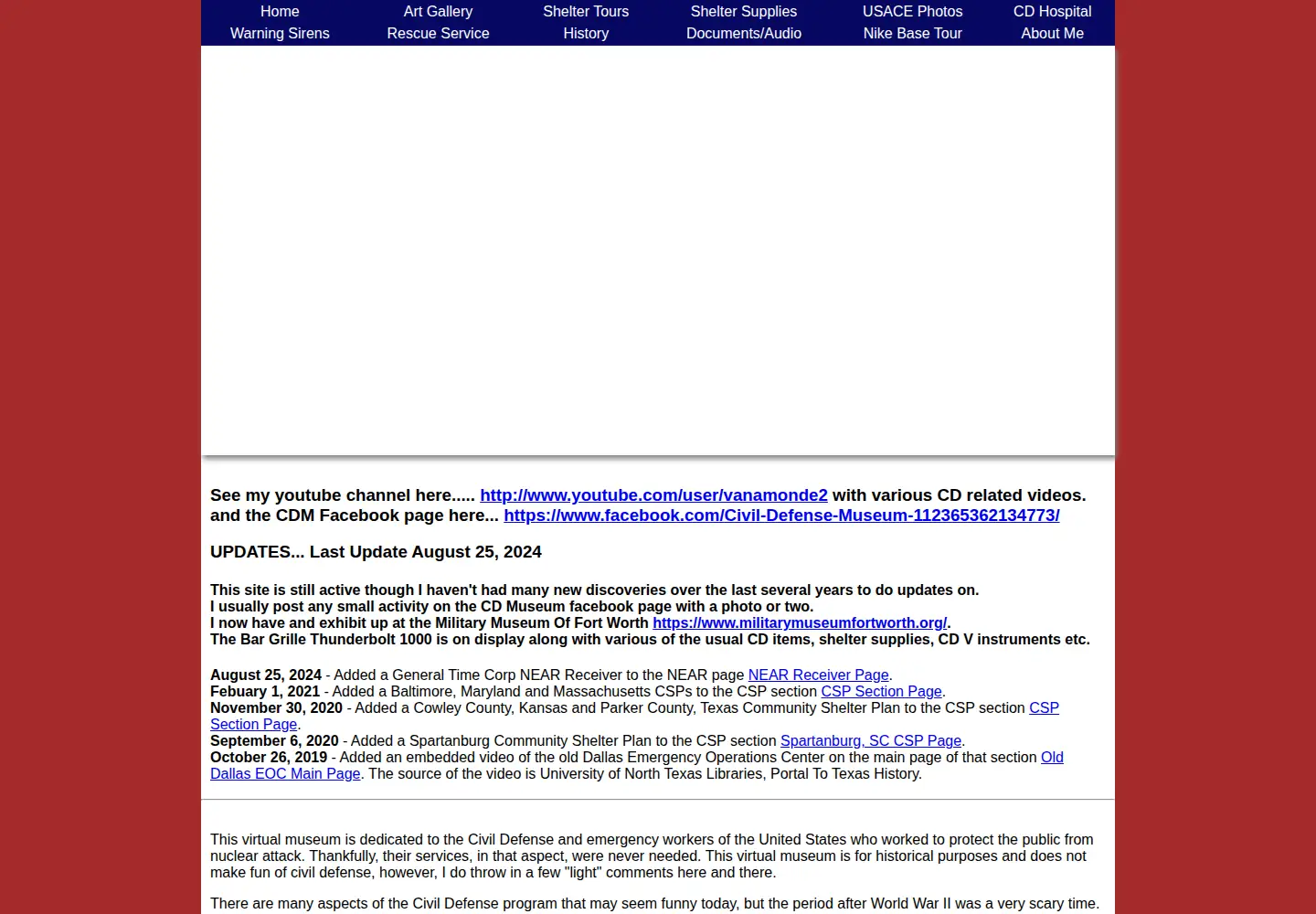 Screenshot of civildefensemuseum.com