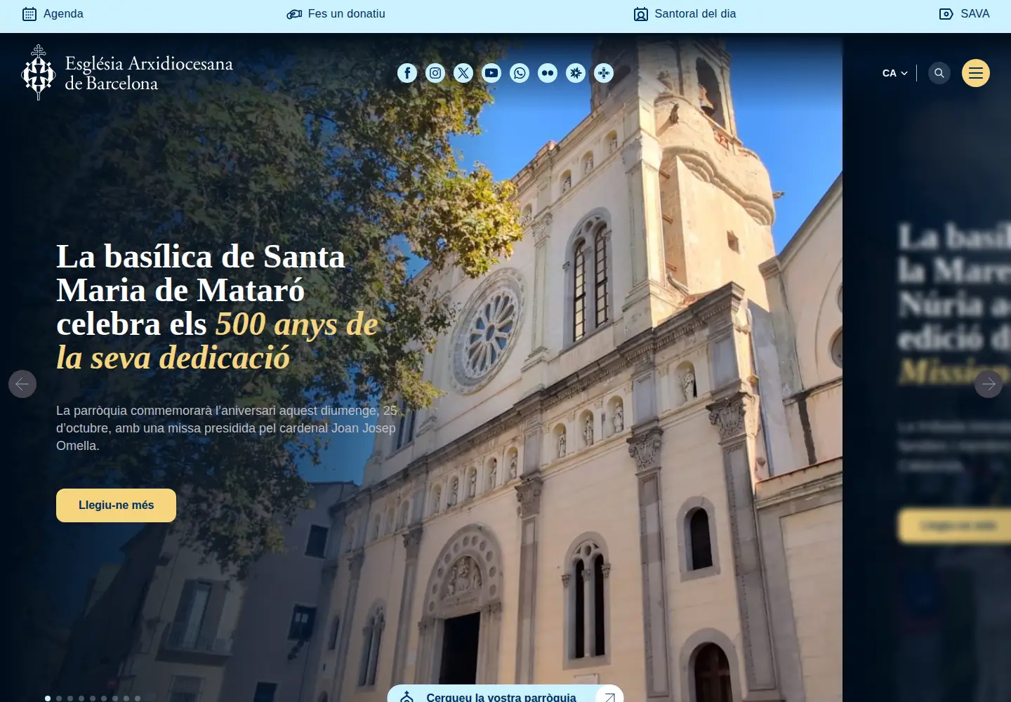 Screenshot of esglesiabarcelona.cat
