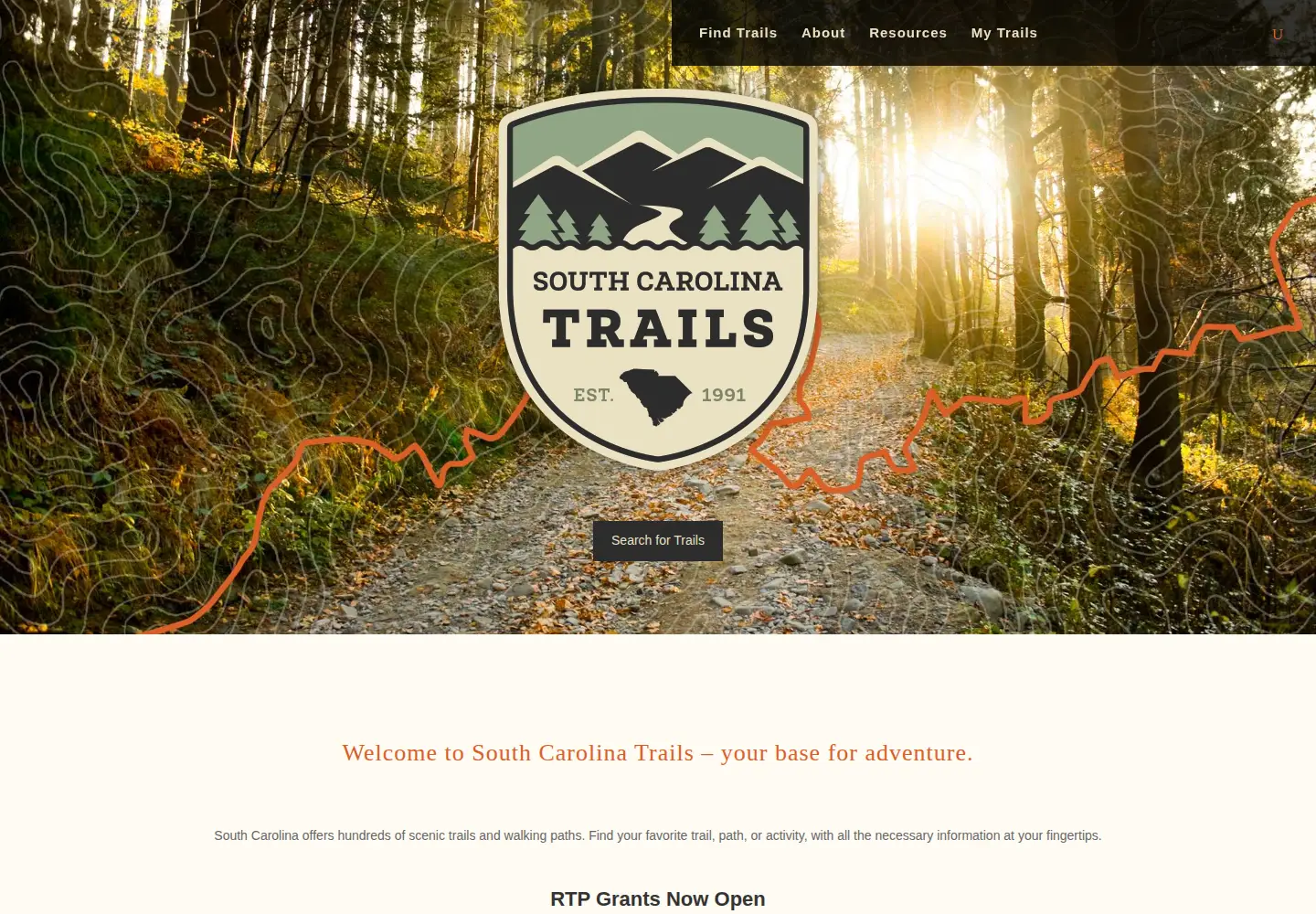 Captured homepage of sctrails.net in the current scan