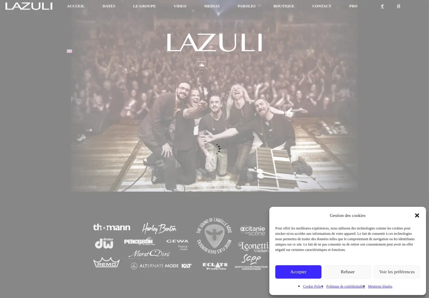 Screenshot of lazuli-music.com