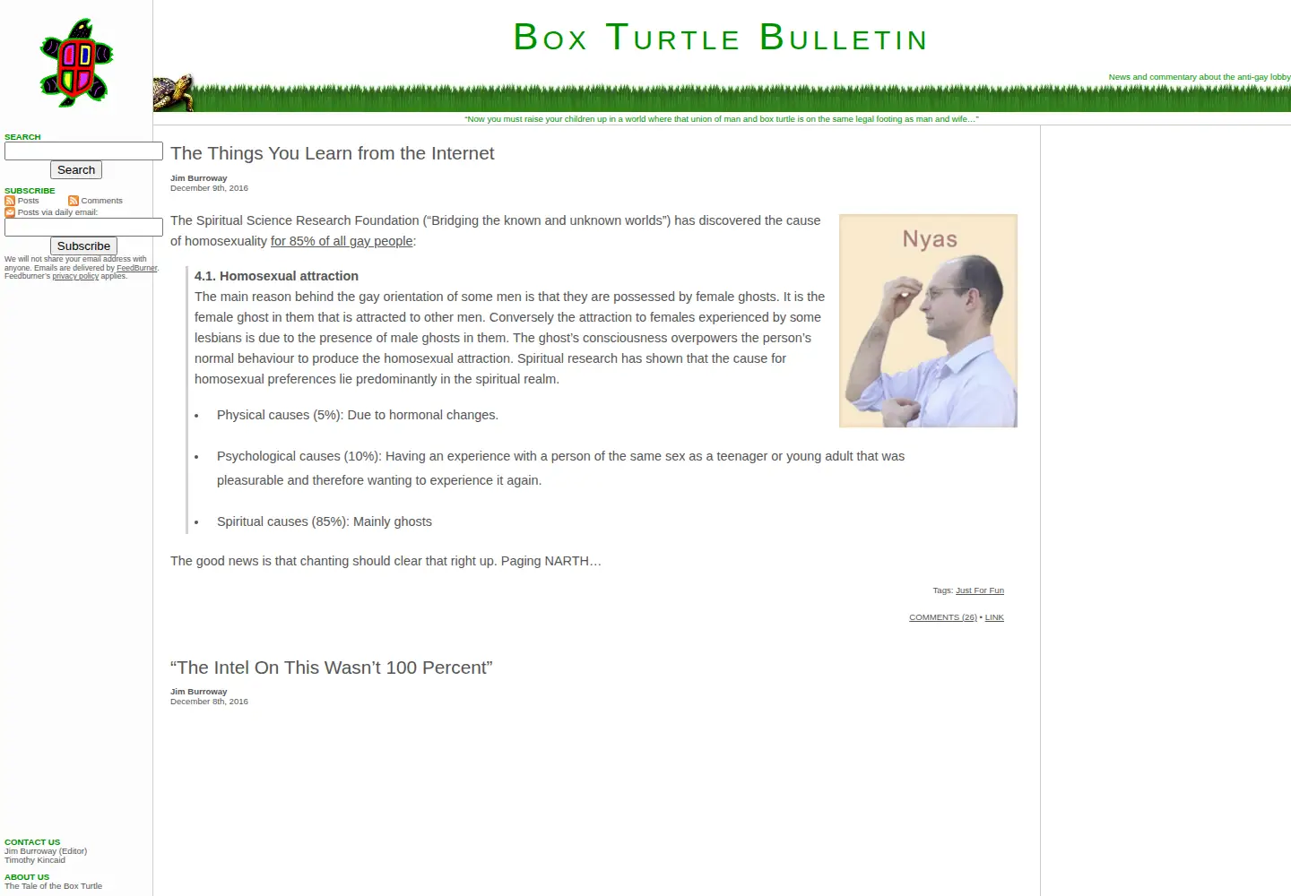 Screenshot of boxturtlebulletin.com