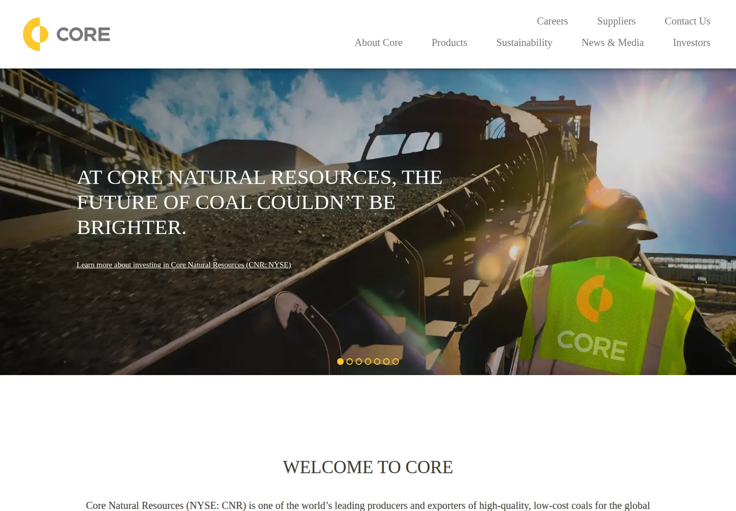 Captured homepage of consolenergy.com in the current scan
