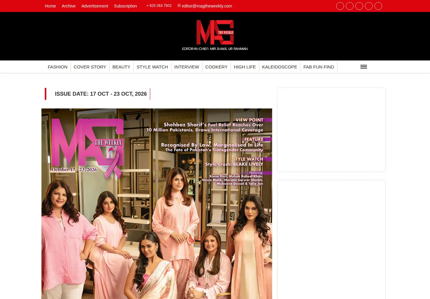 Screenshot of magtheweekly.com