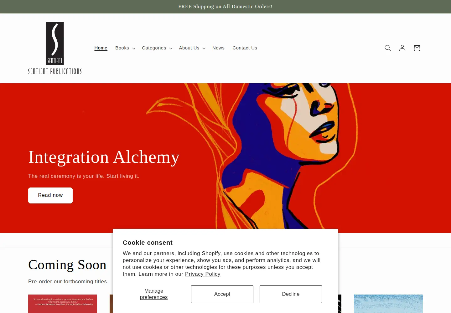 Screenshot of sentientpublications.com