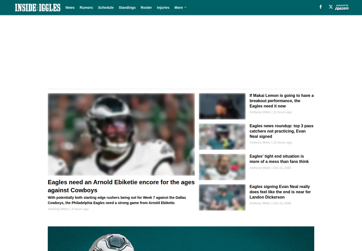 Captured homepage of insidetheiggles.com in the current scan