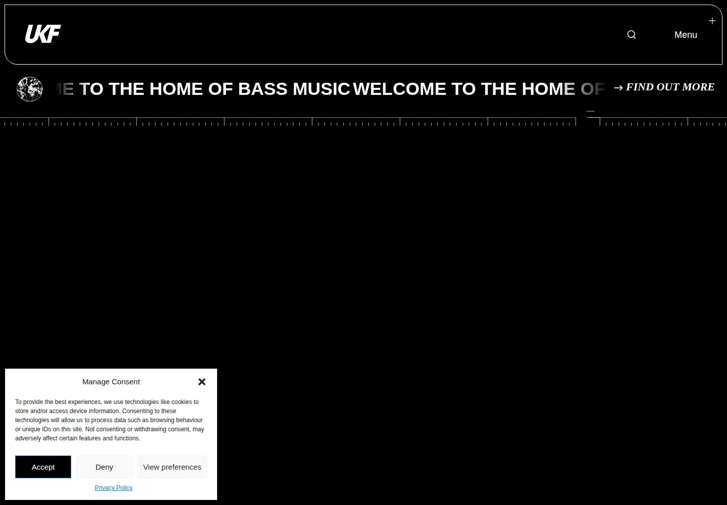 Captured homepage of ukf.com in the current scan