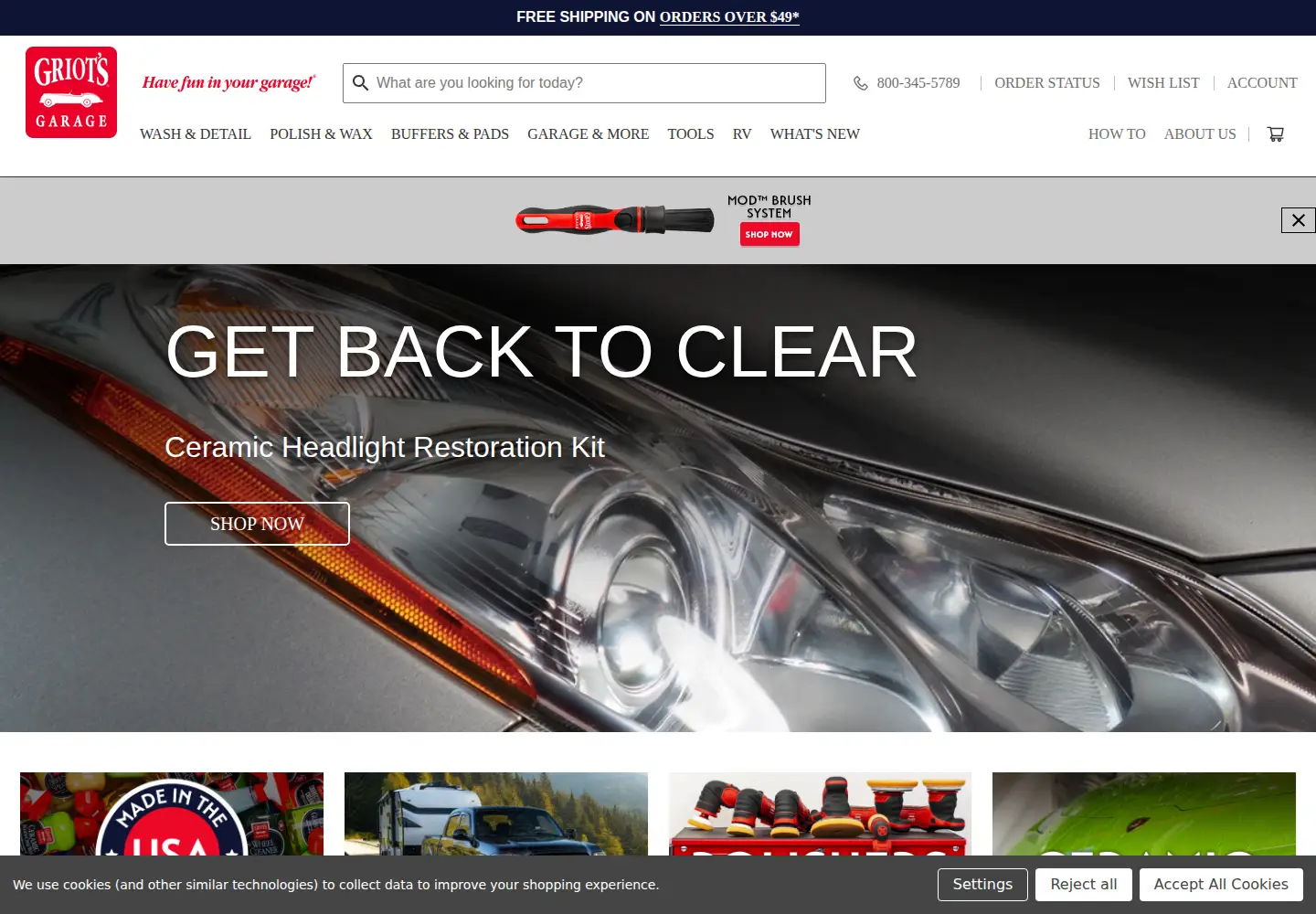 Screenshot of griotsgarage.com